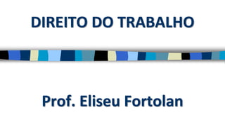 DIREITO DO TRABALHO
Prof. Eliseu Fortolan
 