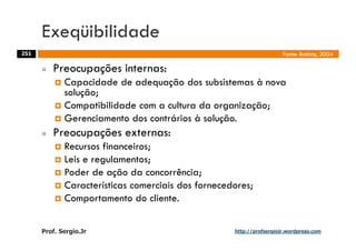 Aulas - Adm. de Sist. de Informacao - 2009