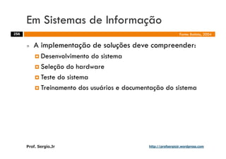 Aulas - Adm. de Sist. de Informacao - 2009