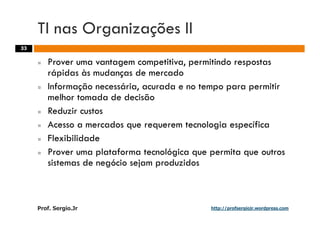Aulas - Adm. de Sist. de Informacao - 2009