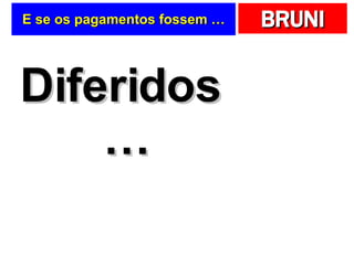 E se os pagamentos fossem … Diferidos… 