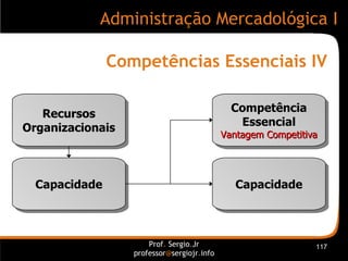 Competências Essenciais IV Recursos Organizacionais Capacidade Capacidade Competência Essencial Vantagem Competitiva 