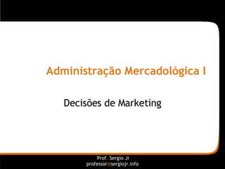 Administração Mercadológica I Decisões de Marketing 