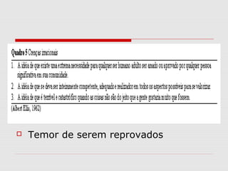  Temor de serem reprovados
 
