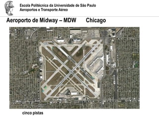 Escola Politécnica da Universidade de São Paulo
Aeroportos e Transporte Aéreo
Aeroporto de Midway – MDW Chicago
cinco pistas
 