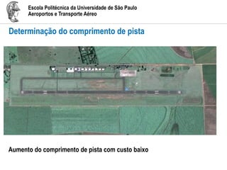 Escola Politécnica da Universidade de São Paulo
Aeroportos e Transporte Aéreo
Determinação do comprimento de pista
Aumento do comprimento de pista com custo baixo
 