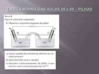 Aulas 10 e 11   potenciais de eletrodo - 2º ano