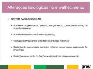 Alterações fisiológicas no envelhecimento
 
