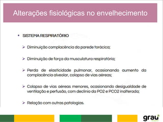 Alterações fisiológicas no envelhecimento
 