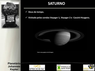 SATURNO
Fonte: www.google.com.br/imagens
 Deus do tempo.
 Visitado pelas sondas Voyager 1, Voyager 2 e Cassini-Huygens.
 