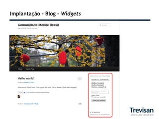 Implantação – Blog – Widgets
 