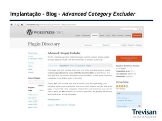 Implantação – Blog – Advanced Category Excluder
 