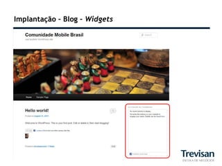 Implantação – Blog – Widgets
 
