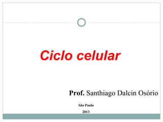 Ciclo celular
São Paulo
2013
Prof. Santhiago Dalcin Osório
 