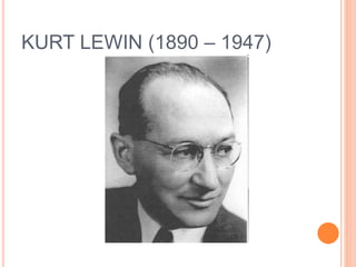 KURT LEWIN (1890 – 1947) 
 