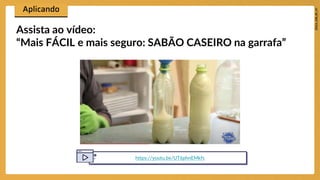 Assista ao vídeo:
“Mais FÁCIL e mais seguro: SABÃO CASEIRO na garrafa”
https://youtu.be/UT6phnEMkfs
 