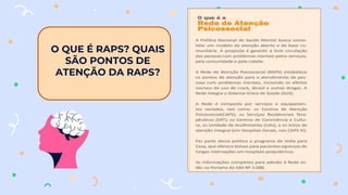 O QUE É RAPS? QUAIS
SÃO PONTOS DE
ATENÇÃO DA RAPS?
 