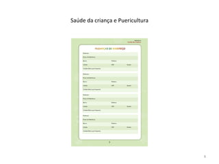 Saúde da criança e Puericultura
8
 