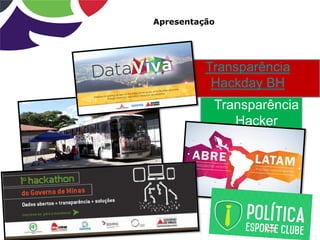 Apresentação
Transparência
Hacker
Transparência
Hackday BH
 