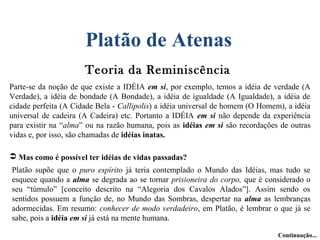 Aulas de filosofia platão | PPT