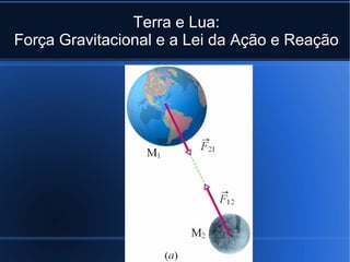 Terra e Lua:
Força Gravitacional e a Lei da Ação e Reação
 
