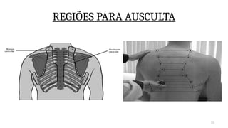 32
REGIÕES PARA AUSCULTA
 