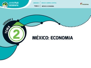 T
E
M
A
2 MÉXICO: ECONOMIA
U
N
IDADE 5
UNIDADE 5
TEMA 2 MÉXICO: ECONOMIA
GEOGRAFIA
MÉXICO E AMÉRICA CENTRAL
 