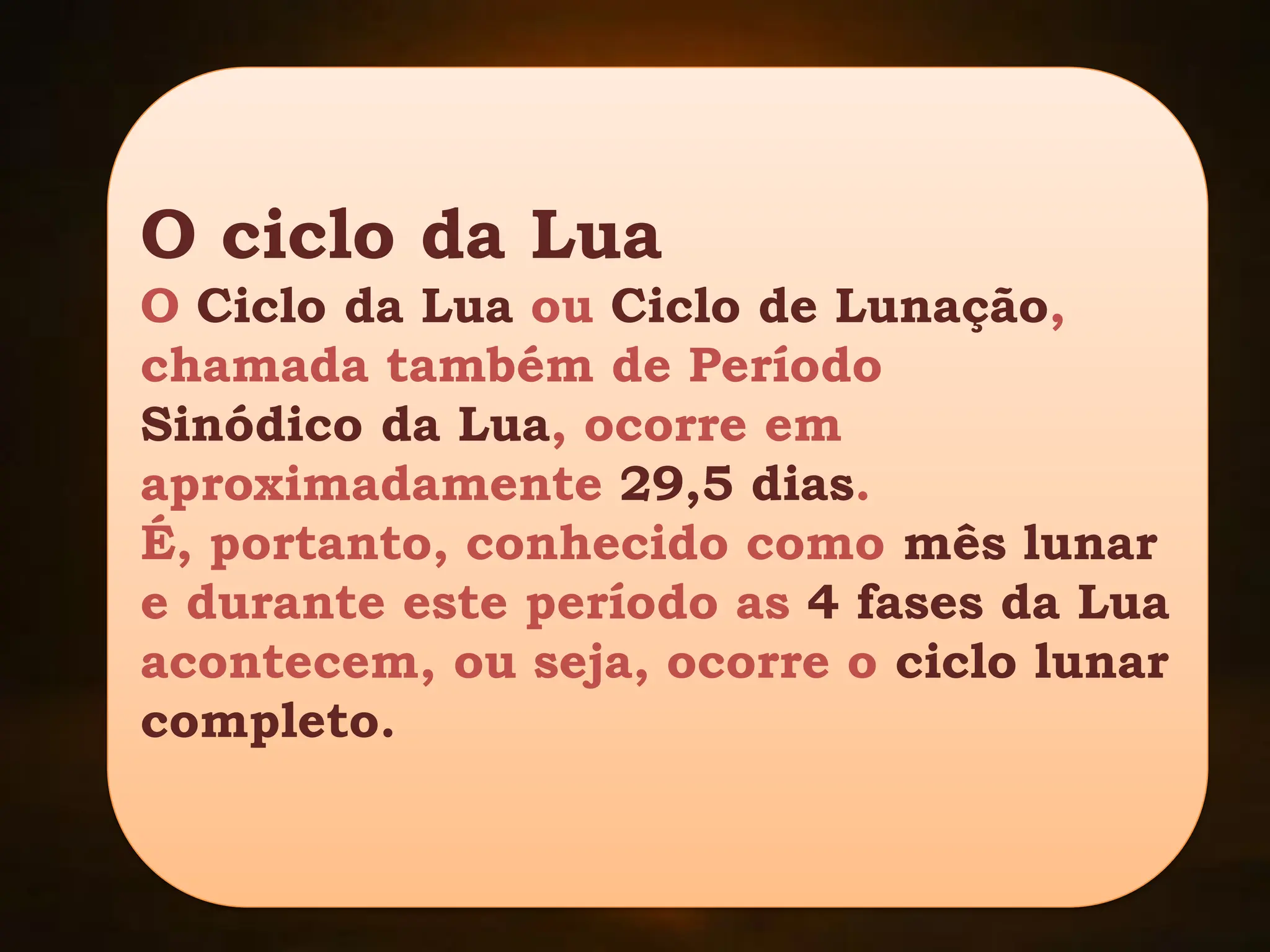 AULA DE CIÊNCIAS DA NATUREZA; LUA E SUAS FASES | PDF