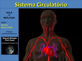 Aula
de
Biologia
Tema:
Sistema
Circulatório
Paulo
paulobhz@hotmail.com
Sistema CirculatórioSistema Circulatório
 