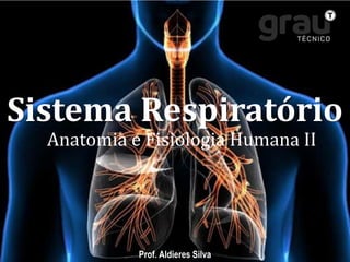 Sistema Respiratório
Prof. Aldieres Silva
Anatomia e Fisiologia Humana II
 
