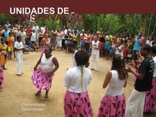 UNIDADES DE
CONSERVAÇÃO
A
Comunidades
Quilombolas
 