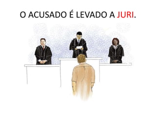O ACUSADO É LEVADO A JURI.
 