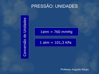 PRESSÃO: UNIDADES




          Professor Augusto Sérgio
 