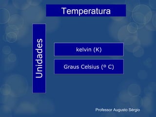 Temperatura




       Professor Augusto Sérgio
 