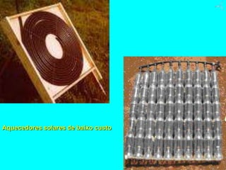Aquecedores solares de baixo custo
 
