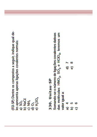 Aula sobre ligações químicas