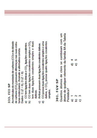 Aula sobre ligações químicas