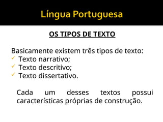 Aula sobre Tipos de texto e Discurso.ppt