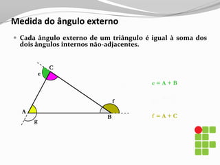 AlturaUne o vértice ao lado oposto (ou a seu prolongamento) e é perpendicular à reta suporte desse lado.AAH é perpendicular a BC⇒AH é alturaCBH