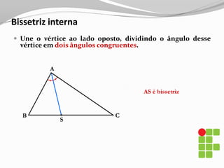  o cateto AC = ba o cateto AB = cc A = 90ºCAb B + C = 90ºRelacionando lados e ângulosBaa2 = b2 + c2c⍺CAbcateto oposto a ⍺c=sen ⍺ =ahipotenusacateto adjacente a ⍺b=cos ⍺ =ahipotenusa