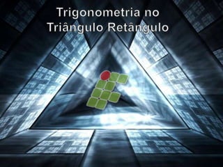 ExemplosCalcular os ângulos agudos de um triângulo retângulo cujos lados medem 5 cm e 6 cm.yx + y = 90º165 cmx⇒   x ≈ 40º6 cm6= 1,2⇒   y ≈ 50ºtg y =5