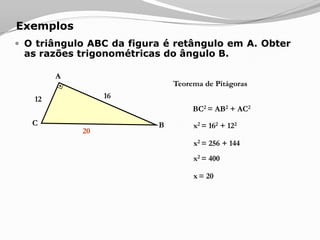 Seno, Cosseno e Tangente de Ângulos Notáveis