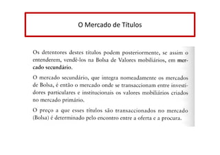 O Mercado de Títulos

 