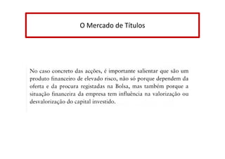 O Mercado de Títulos

 