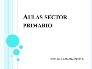 AULAS SECTOR
PRIMARIO
Por:Micaela C. R., Zoe, Ángeles B.
 