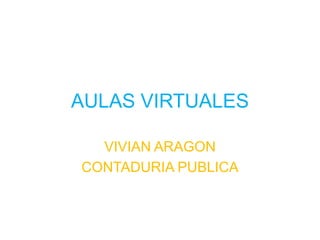 AULAS VIRTUALES

  VIVIAN ARAGON
CONTADURIA PUBLICA
 