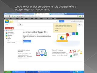Luego le vas a dar en crear u te sale una pestaña y
ecoges digamos documento
 