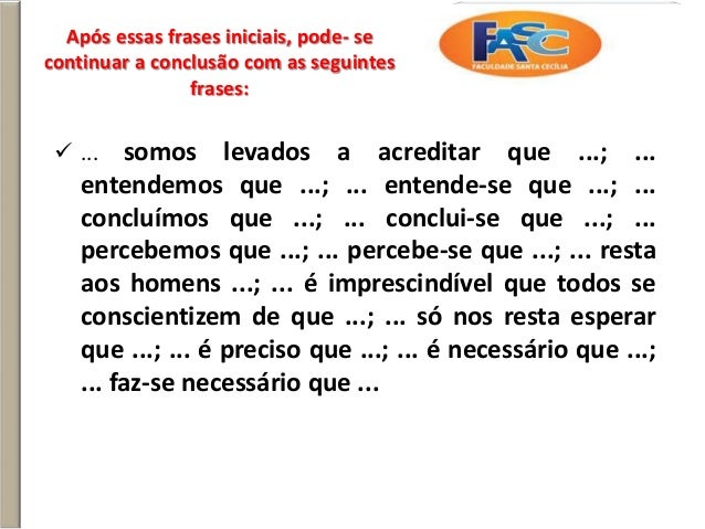 Palavras para começar uma introdução Palavras para começar uma introdução