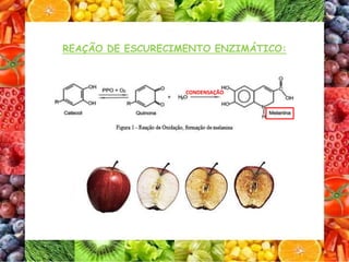 REAÇÃO DE ESCURECIMENTO ENZIMÁTICO:
CONDENSAÇÃO
 