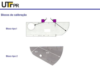 Blocos de calibração 
Bloco tipo l 
Bloco tipo 2 
 